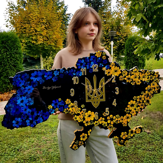 Годинник "Синьо-Жовті Квіти"