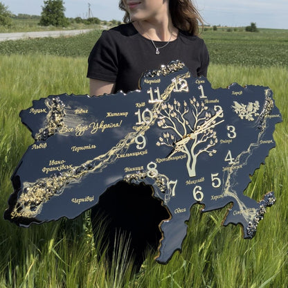 Годинник "Древо Часу" Чорний