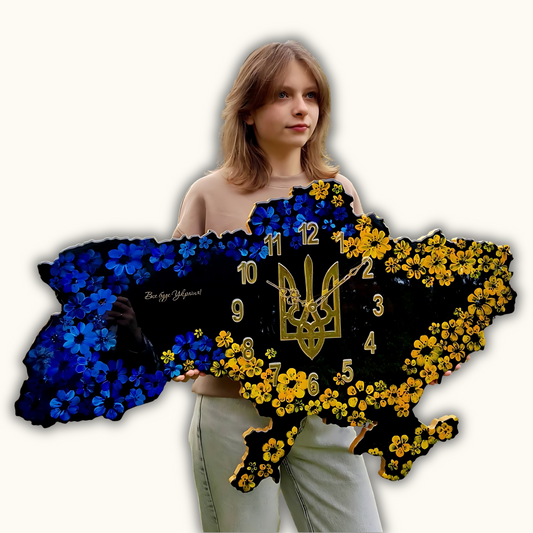 Годинник "Синьо-Жовті Квіти"