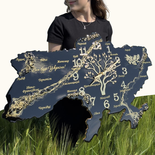 Годинник "Древо Часу" Чорний